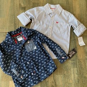 2 button up long sleeve boys